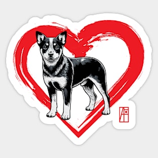 I Love My Lancashire Heeler - I Love my dog - Alert dog Sticker